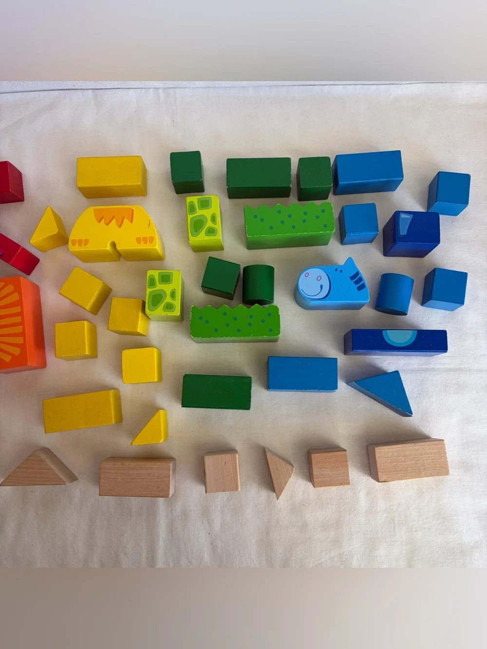 Miscellaneous mixed Colorful Wooden Building and Animal Blocks